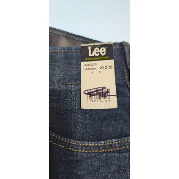 Lee Extreme Motion Straight Taper Jeans 29x30 Jackson Straight Fit Stretch - Picture 2 of 12